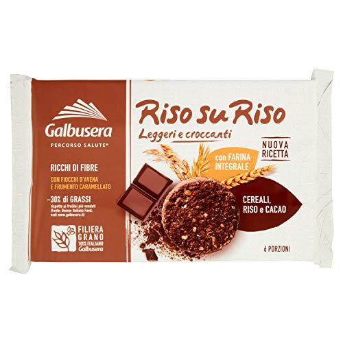 Galbusera - Riso su Riso, Biscotto con Cereali,Riso e Cacao, 220 g