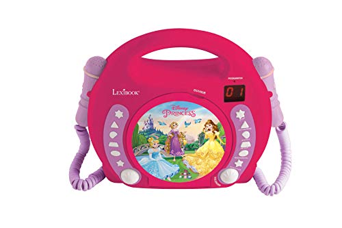 Disney Princess- Lettore CD con Microfono, Colore Viola/Rosa, RCDK100DP